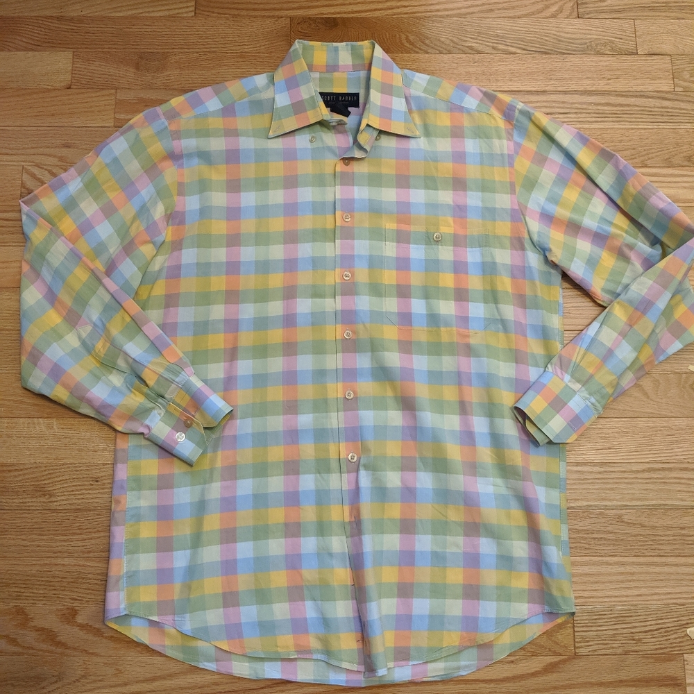Scott Barber colorful buttondown shirt